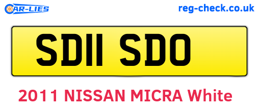 SD11SDO are the vehicle registration plates.