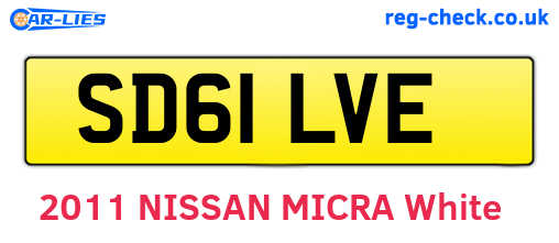 SD61LVE are the vehicle registration plates.