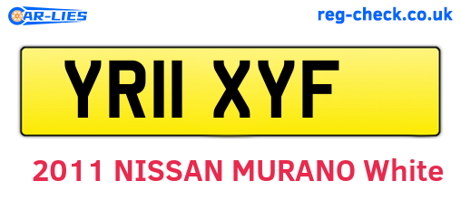 YR11XYF are the vehicle registration plates.