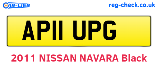 AP11UPG are the vehicle registration plates.