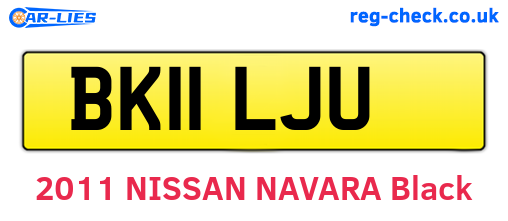 BK11LJU are the vehicle registration plates.