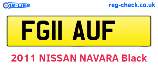 FG11AUF are the vehicle registration plates.