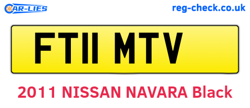 FT11MTV are the vehicle registration plates.