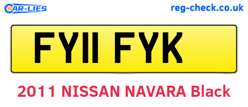FY11FYK are the vehicle registration plates.