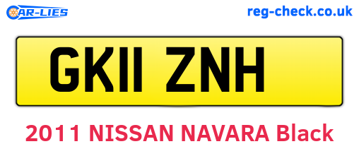 GK11ZNH are the vehicle registration plates.