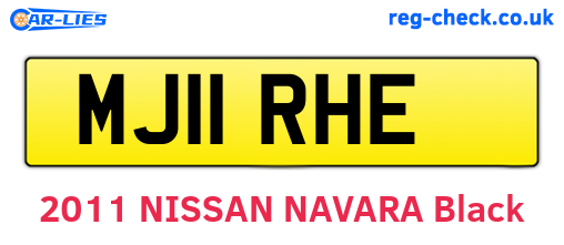 MJ11RHE are the vehicle registration plates.