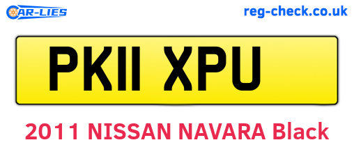PK11XPU are the vehicle registration plates.