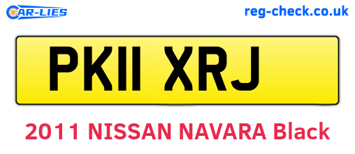 PK11XRJ are the vehicle registration plates.