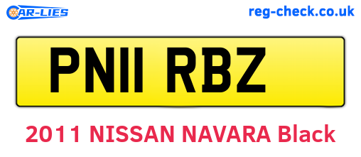 PN11RBZ are the vehicle registration plates.
