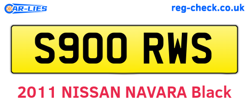 S900RWS are the vehicle registration plates.