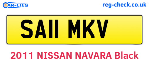 SA11MKV are the vehicle registration plates.