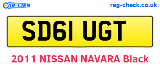 SD61UGT are the vehicle registration plates.