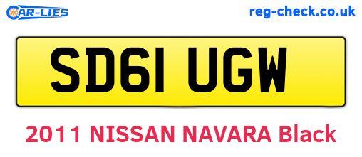SD61UGW are the vehicle registration plates.