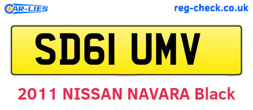 SD61UMV are the vehicle registration plates.