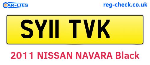 SY11TVK are the vehicle registration plates.