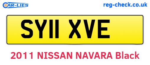 SY11XVE are the vehicle registration plates.