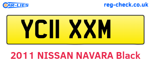 YC11XXM are the vehicle registration plates.