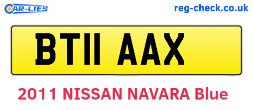BT11AAX are the vehicle registration plates.