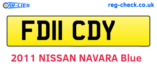 FD11CDY are the vehicle registration plates.