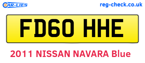 FD60HHE are the vehicle registration plates.