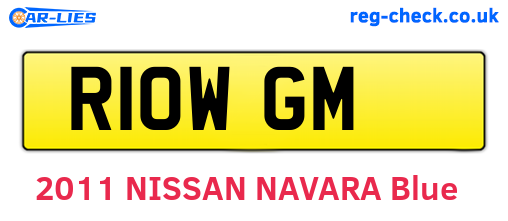 R10WGM are the vehicle registration plates.