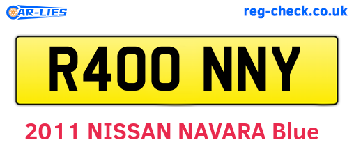 R400NNY are the vehicle registration plates.