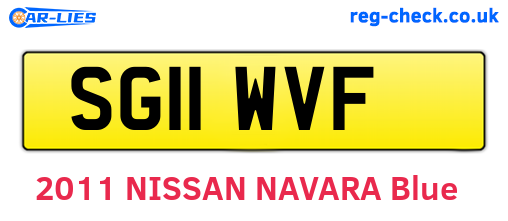 SG11WVF are the vehicle registration plates.