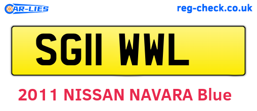 SG11WWL are the vehicle registration plates.
