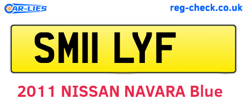 SM11LYF are the vehicle registration plates.