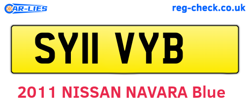 SY11VYB are the vehicle registration plates.