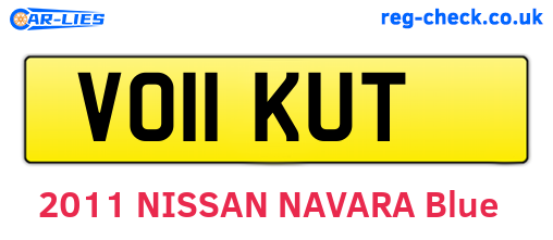 VO11KUT are the vehicle registration plates.