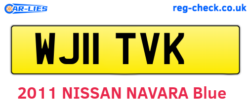 WJ11TVK are the vehicle registration plates.