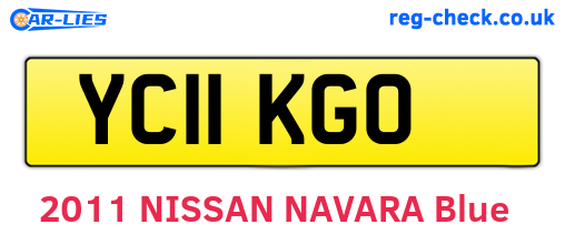 YC11KGO are the vehicle registration plates.