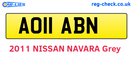 AO11ABN are the vehicle registration plates.