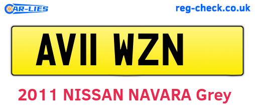 AV11WZN are the vehicle registration plates.