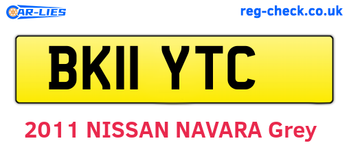 BK11YTC are the vehicle registration plates.
