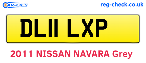 DL11LXP are the vehicle registration plates.