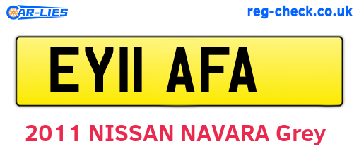 EY11AFA are the vehicle registration plates.