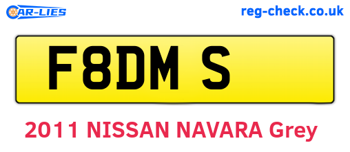F8DMS are the vehicle registration plates.
