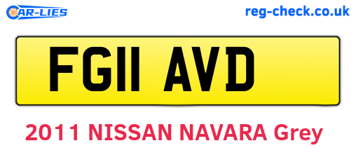 FG11AVD are the vehicle registration plates.