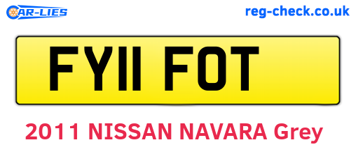 FY11FOT are the vehicle registration plates.