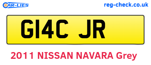 G14CJR are the vehicle registration plates.