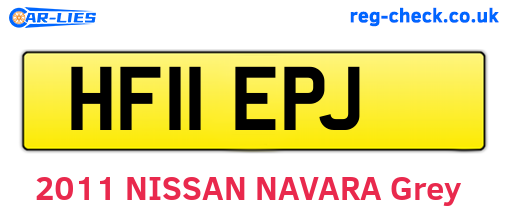 HF11EPJ are the vehicle registration plates.