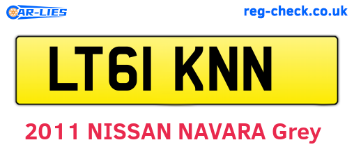 LT61KNN are the vehicle registration plates.