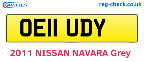 OE11UDY are the vehicle registration plates.