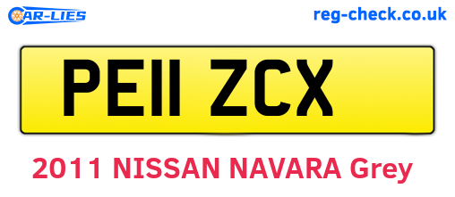 PE11ZCX are the vehicle registration plates.