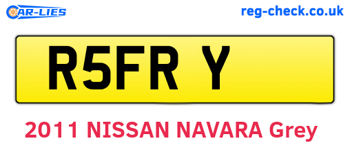 R5FRY are the vehicle registration plates.