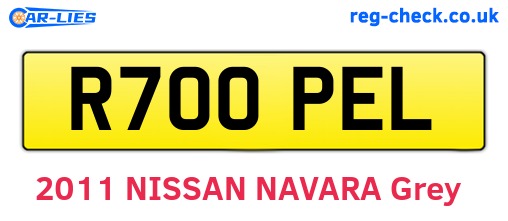 R700PEL are the vehicle registration plates.