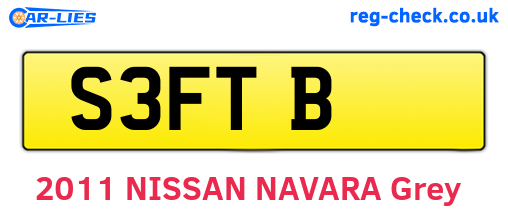 S3FTB are the vehicle registration plates.