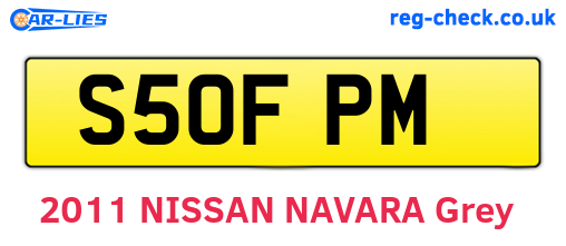 S50FPM are the vehicle registration plates.